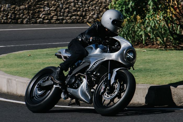 Sang Macan, modifikasi Yamaha XSR 155 dari AMS Garage bergaya cafe racer 
