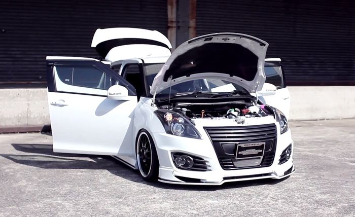 Modifikasi Suzuki Swift sporty minimalis bertenaga 200 dk