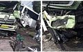 Dua BeAT, Supra X dan Bus Kocar-Kacir, Ditrabas Truk Ngeblong Dari Belakang, 1 Tewas