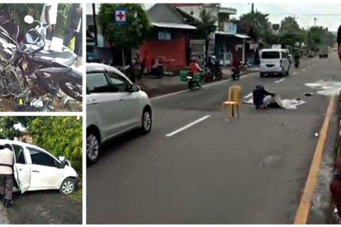 Honda Vario hancur dihajar Mobilio dari belakang