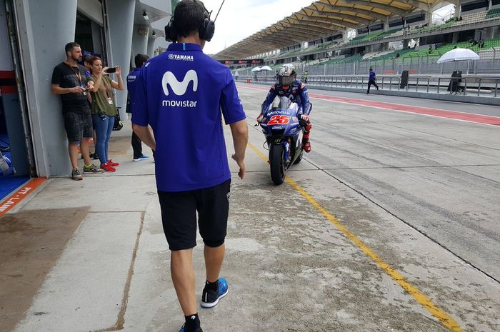 Maverick Vinales di tes pramusim MotoGP 2018 di Sirkuit Sepang, Malaysia