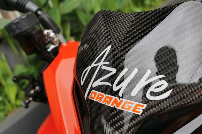 Honda Vario 125 repaint bodi oranye dipadu karbon kevlar