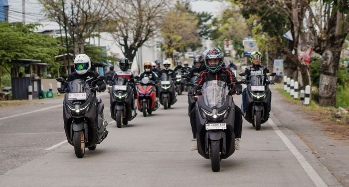 Rombongan awak media touring menuju MAXI Day 2025 di Kudus, Jawa Tengah