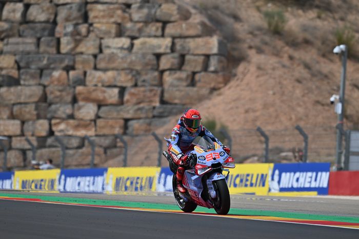 Marc Marquez memimpin practice MotoGP Aragon 2024, cetak rekor lap di Motorland Aragon