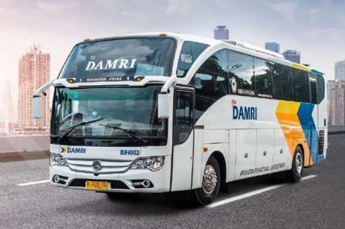 Ilustrasi armada bus DAMRI