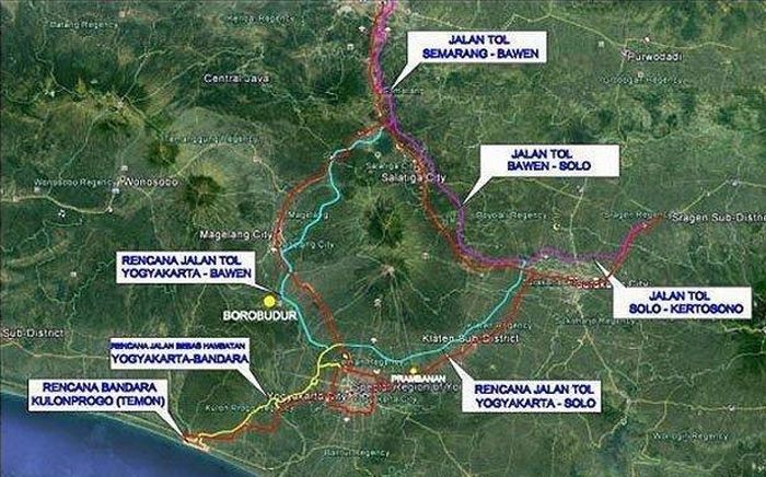Ilustrasi rute tol Bawen-Yogyakarta