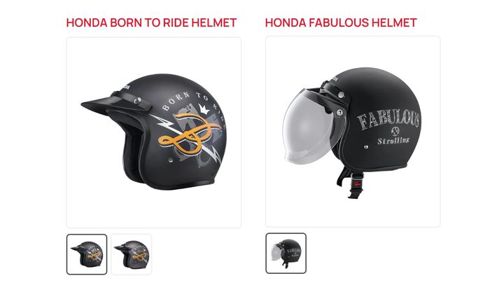 Beda dua helm ini selain dari grafisnya adalah tersedianya visor