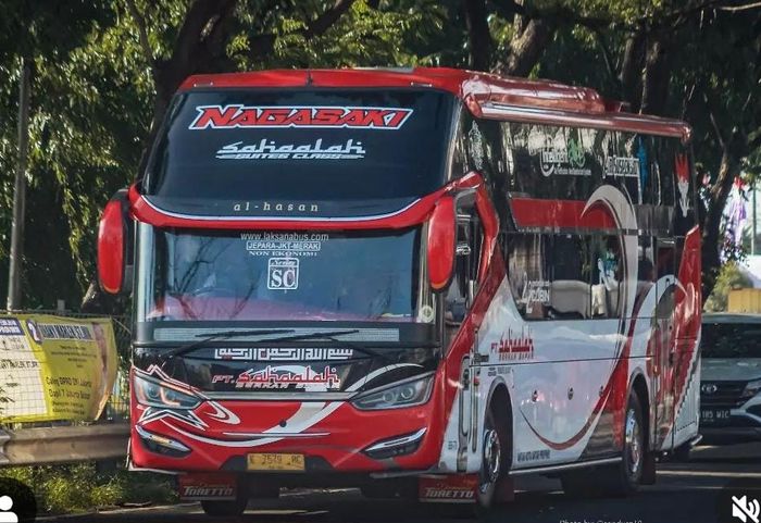 Ilustrasi sleeper bus PO Sahaalah Jakarta-Semarang-Jepara
