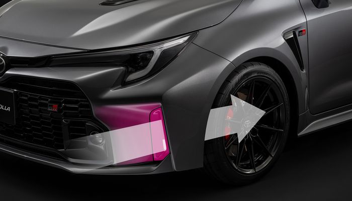 Ubahan pada ventilasi bumper bisa meningkatkan stabilitas setir Toyota GR Corolla.