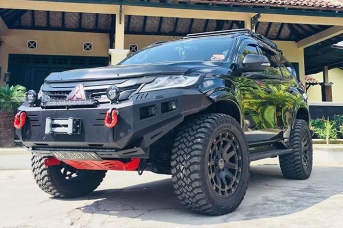 Modifikasi New Pajero Sport pakai bumper lebih besar