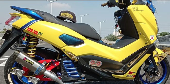Bodi Yamaha NMAX dibalut warna kuning dipadu biru lembayung