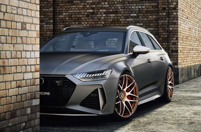 Audi RS 6 ini pakai pelek Wheelsandmore palang ganda dengan ukuran 22 inci.