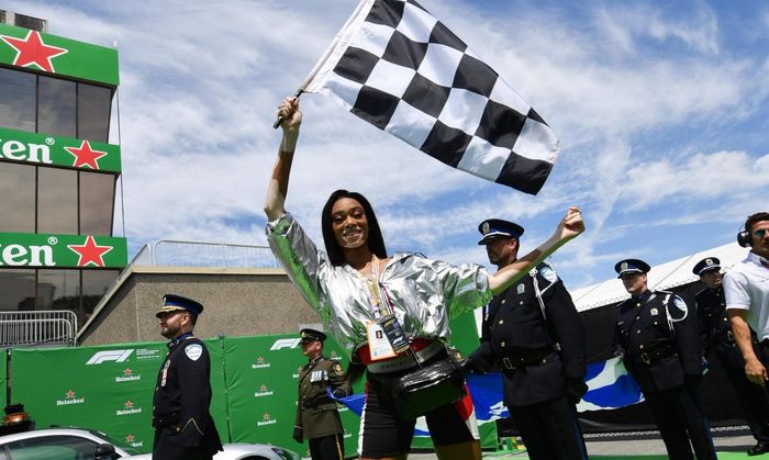 Winnie Harlow hadir di GP F1 Kanada sebagai tamu khusus