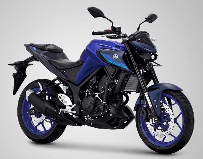 Yamaha MT-25 warna Metallic Blue yang tampil dengan grafis baru bikin tampilannya lebih segar