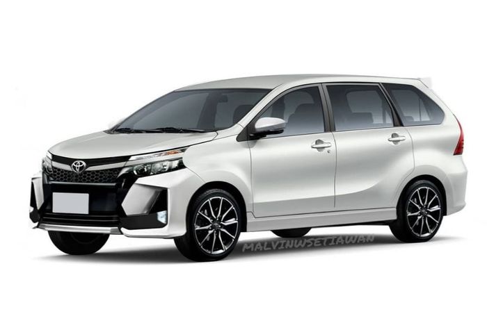 Modifikasi digital Toyota Avanza terbaru dengan aksen Vellfire