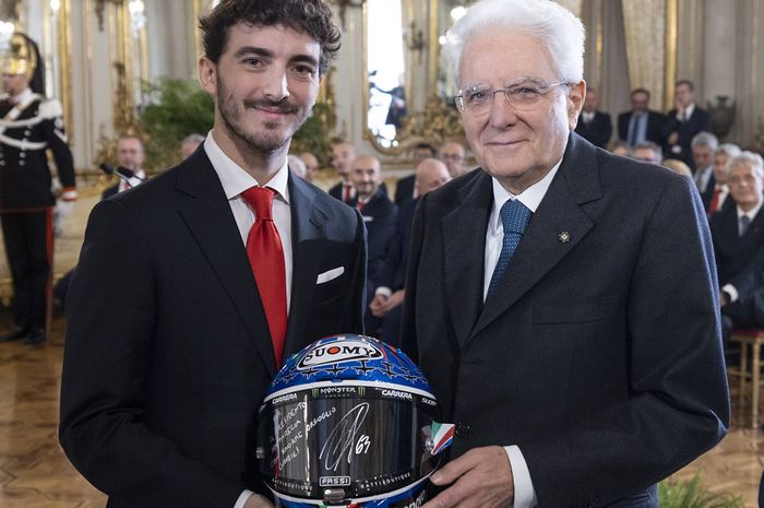 Francesco Bagnaia beserta timnya diundang Presiden Italia, Sergio Mattarella ke Istana Quirinal, Roma
