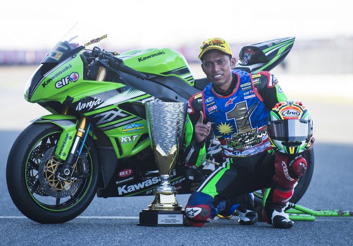 Azlan Shah meraih juara ARRC SS600 2017 bersama tim Manual Tech