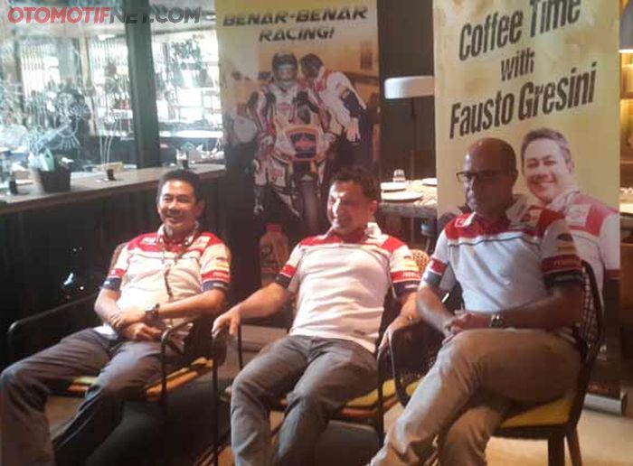 Acara Coffee Time With Fausto Gresini sempat diungkapkan menurunkan pembalap Indonesia di MotoGP Malaysia (29/11/2017)