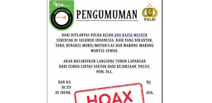 Razia masker hoax