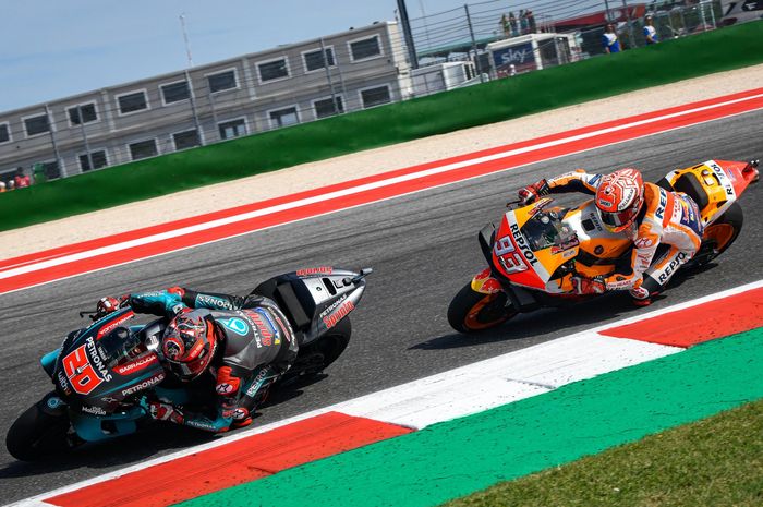 Fabio Quartararo mengaku mendapat banyak pelajaran usai berduel dengan Marc Marquez di MotoGP San Marino 2019