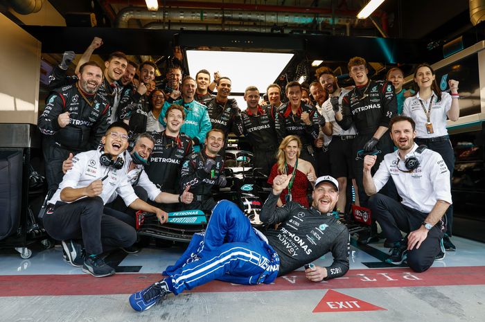 Valtteri Bottas saat menlakoni laga terakhirnya bersama tim Mercedes di F1 Abu Dhabi 2021