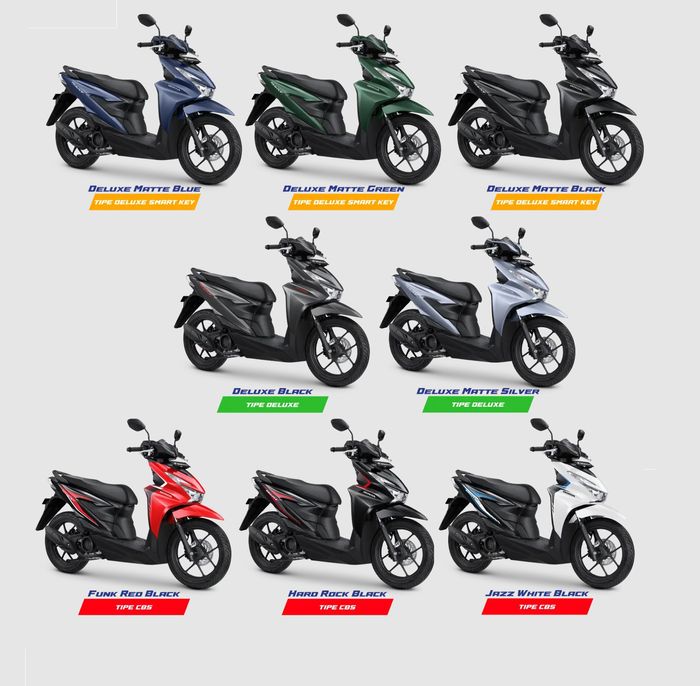 Pilihan warna Honda BeAT terbaru