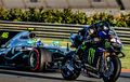Setahun Setelah Bertukar Kendaraan Balap, Video 'Behind The Scenes' Valentino Rossi dan Lewis Hamilton Terungkap!