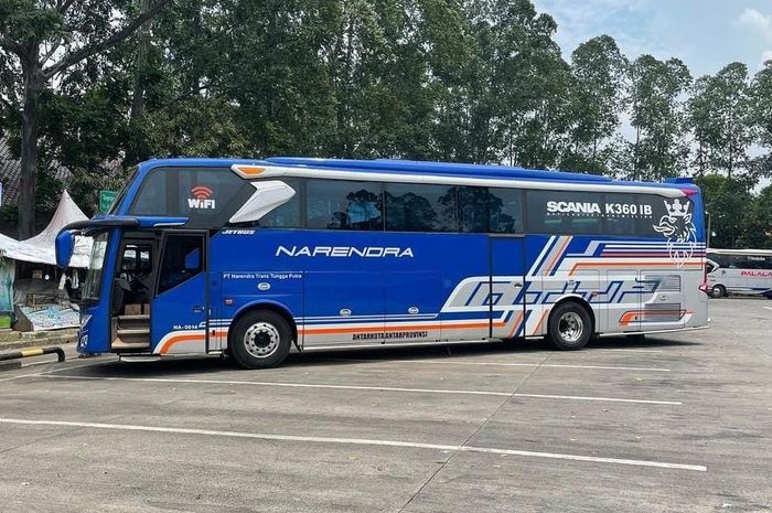 Bus PO Narendra yang akan digunakan pada trayek baru Jakarta-Ponorogo.