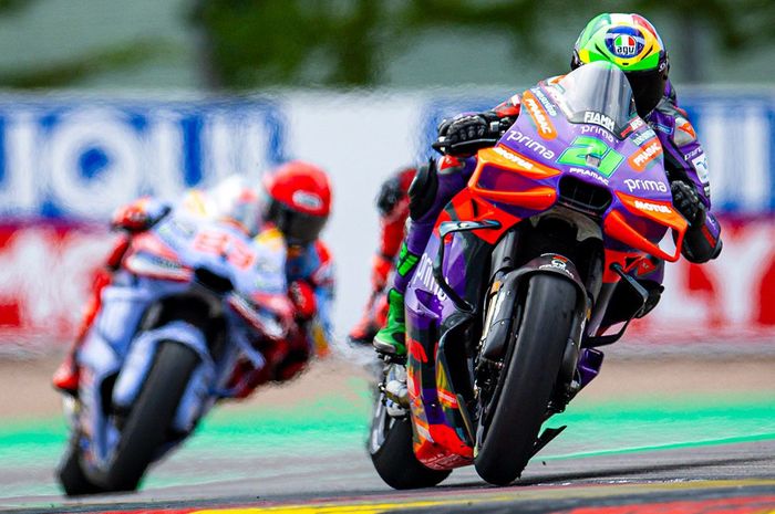 Franco Morbidelli secara tak langsung membantu Marc Marquez meraih podium di MotoGP Jerman 2024