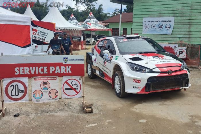 Ryan Nirwan yang pakai Toyota GR Yaris AP4 harus terhenti lebih awal di APRC Indonesia (24-25/9/2022). 