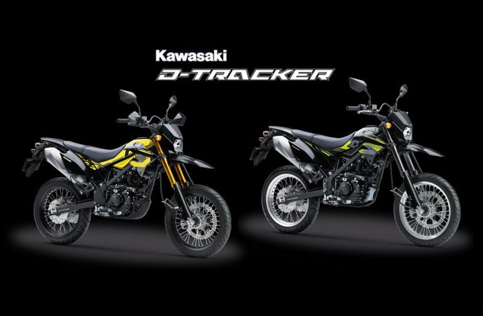 Kawasaki D-Tracker SE (kanan) dan tipe standar (kiri)