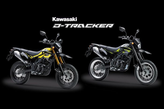 Kawasaki D-Tracker SE (kanan) dan tipe standar (kiri)