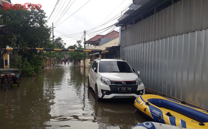 Komplek Masnaga Bintara Jaya dan Puri Bintara Regency di Bekasi banjir 