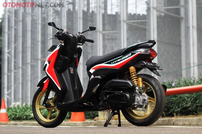 Modifikasi Yamaha Gear 125 berlivery Caltex sebagai motor promosi dealer Yamaha Era Motor