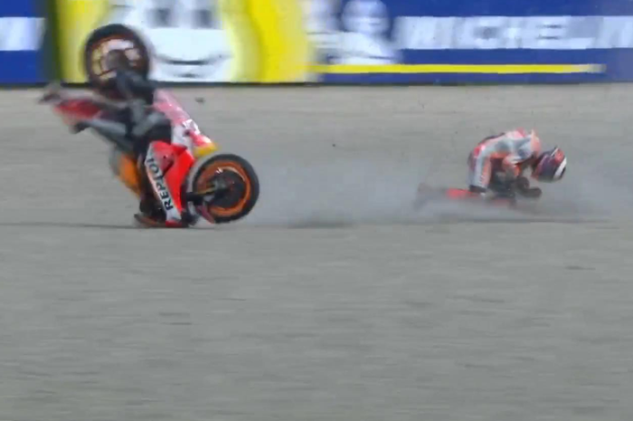 Jorge Lorenzo crash di FP1 MotoGP Belanda
