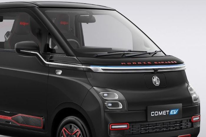 penampakan MG Comet EV Blackstorm, kembaran Wuling Air ev yang bernuansa sporty