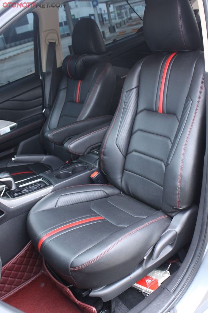 Jok Mitsubishi Xpander retrim bahan MBtech kombinasi Euro Leather carbon