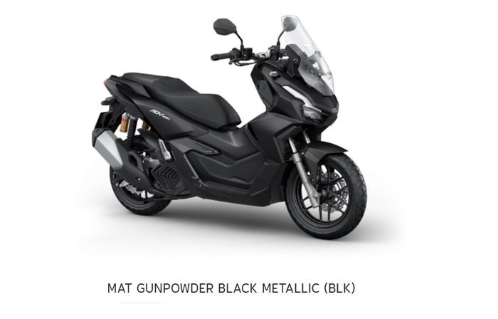 Pilihan warna Mat Gunpowder Black Metallic ADV 160 Thailand