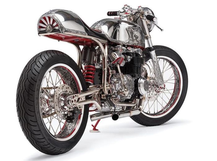 Honda CB550 caf&eacute; racer hasil kolaborasi Bryan Fuller, Totem, dan Tay Hererra. Dilansir oleh www.cycleworld.com