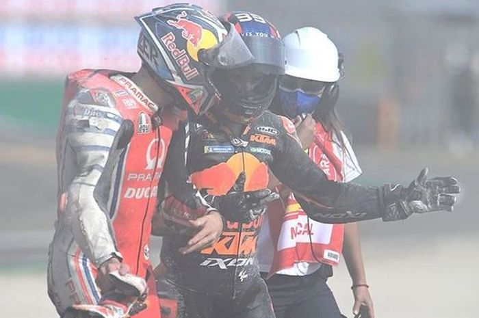 Tabrak Jack Miller di tikungan kedua pada lap pertama MotoGP Teruel 2020, Ini hukuman yang diterima Brad Binder