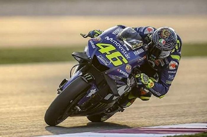 Valentino Rossi saat tes terakhir MotoGP di Qatar