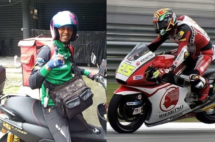 Kisah haru mantan pembalap Moto2, Azlan Shah banting setir jualan ayam geprek dan jadi kurir pengantar makanan pakai Yamaha NMAX