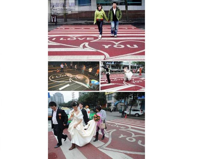 Chengdu, China&rsquo;s Love Zebra Crossing
