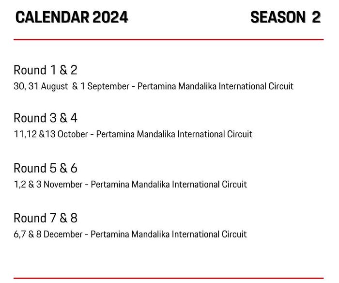 Kalender balap Porsche Sprint Challenge Indonesia 2024