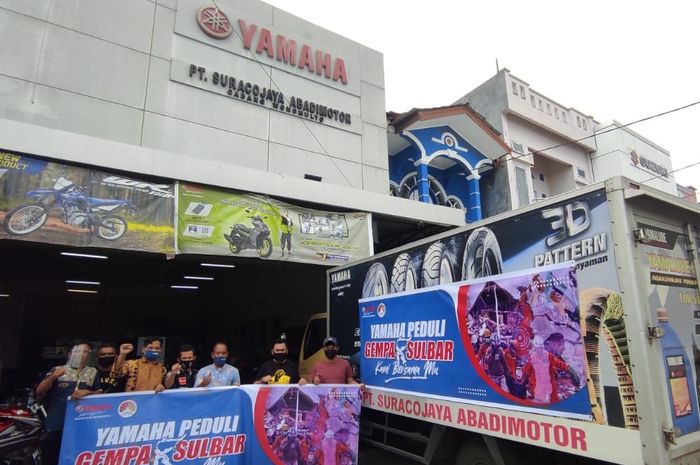 Yamaha Peduli Korban Gempa Sulbar, bagikan sembako dan akan menggelar servis gratis untuk kendaraan korban yang terdampak