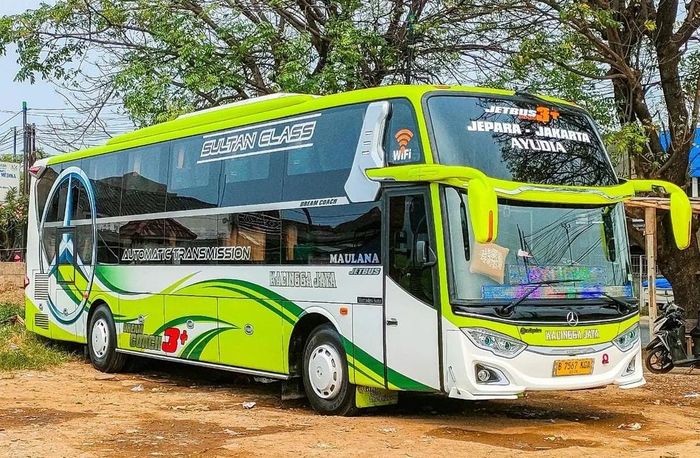 Ilustrasi armada Sleeper Bus PO Kalingga Jaya.