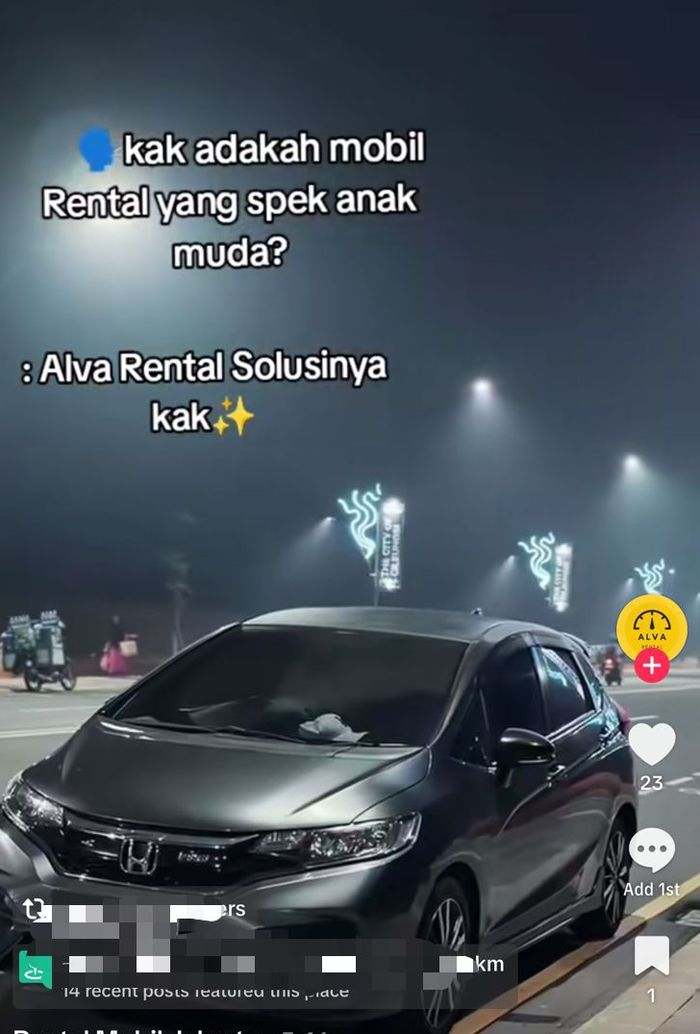 Akun tiktok diduga melakukan penipuan mengatasnamakan Alva Rental
