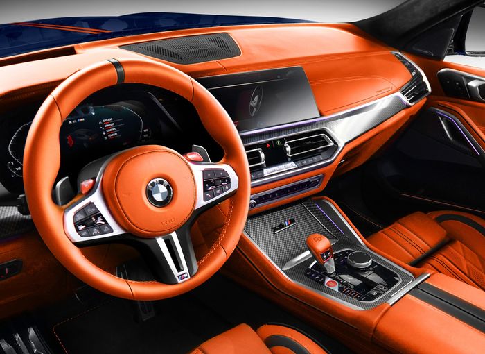 Tampilan kabin modifikasi BMW X6 M ini tampak mewah dan mentereng