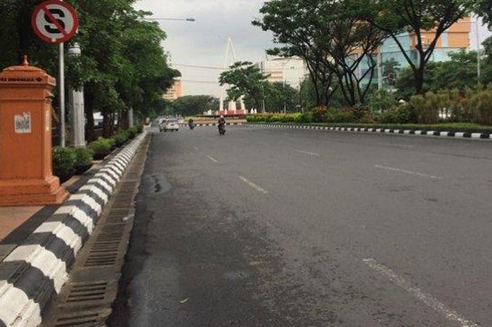 (Ilustrasi) Suasana Jalan Pahlawan Kota Semarang, Jawa Tengah, Sabtu (4/1/2019) pagi ini.  
