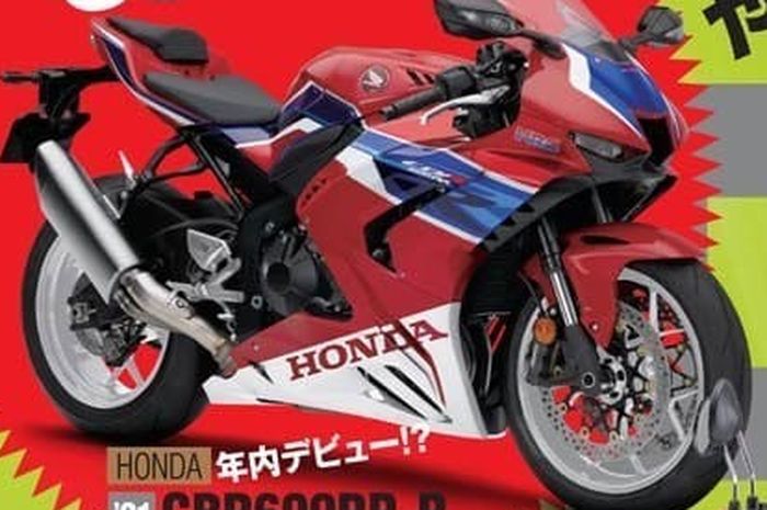 Sosok Honda CBR600RR-R yang diperlihatkan pada sampul majalah Young Machine.